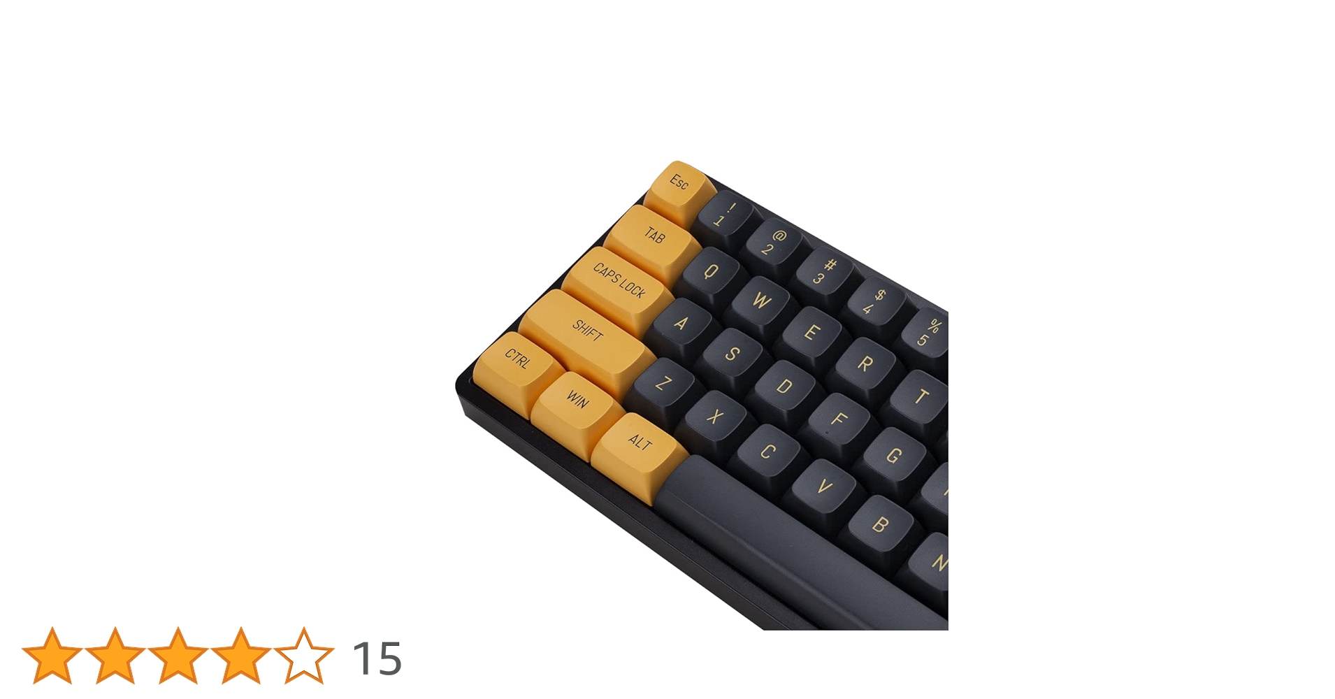 Amazon.co.jp: ブラックとゴールドの未来的なキーキャップ PBT